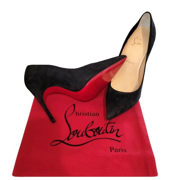 Christian Louboutin Black Suede Pumps - Picture 2 of 14